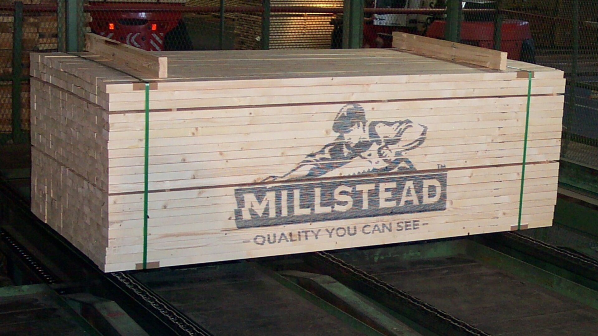 Logos en paquetes de madera